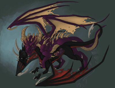 Dark Delves
art by cosmicsevour
Keywords: videogame;spyro_the_dragon;cynder;malefor;dragon;dragoness;male;female;feral;M/F;penis;from_behind;vaginal_penetration;internal;cosmicsevour