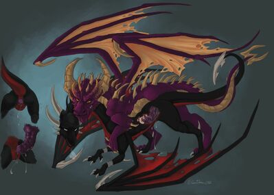 Dark Delves (extras)
art by cosmicsevour
Keywords: videogame;spyro_the_dragon;cynder;malefor;dragon;dragoness;male;female;feral;M/F;penis;vagina;from_behind;vaginal_penetration;internal;closeup;spooge;cosmicsevour