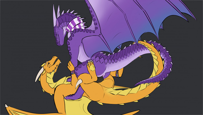 Purple Belongs on Top
art by covertcanine
Keywords: dragon;dragoness;male;female;feral;M/F;penis;cowgirl;vaginal_penetration;covertcanine