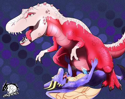 Big Girl
art by crazyeyes
Keywords: dragon;dinosaur;theropod;tyrannosaurus_rex;trex;male;female;feral;M/F;penis;cowgirl;vaginal_penetration;spooge;crazyeyes