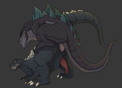 Zilla Copie
art by creepy_gun
Keywords: godzilla;gojira;male;feral;M/M;penis;from_behind;anal;spooge;creepy_gun