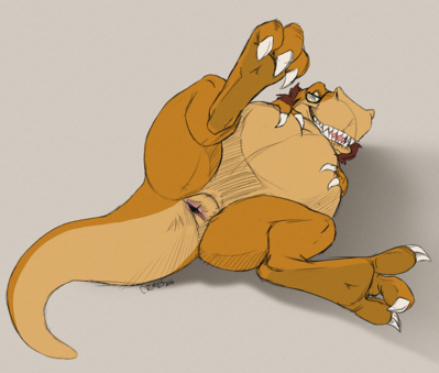 Ralph
art by crimes
Keywords: dinosaur;theropod;tyrannosaurus_rex;trex;male;anthro;solo;cloaca;crimes