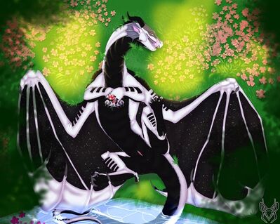 Sun Time (Wings_of_Fire)
art by _~crimsonflame~_
Keywords: wings_of_fire;rainwing;nightwing;hybrid;dragoness;female;feral;solo;vagina;_~crimsonflame~_