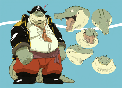 Crocodile Pirate
unknown artist
Keywords: crocodilian;crocodile;anthro;male;solo;pirate;non-adult