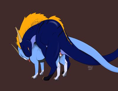 Dragons Having Sex
art by crow227
Keywords: dragon;dragoness;male;female;feral;M/F;penis;from_behind;vaginal_penetration;spooge;crow227