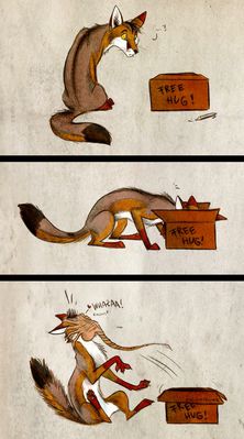 Free Hug
art by culpeo_fox
Keywords: comic;alien;xenomorph;furry;canine;fox;feral;humor;non-adult;culpeo_fox