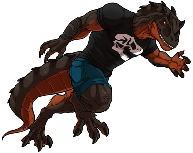 Grim the Ceratosaurus
art by cultmastersleet
Keywords: dinosaur;theropod;ceratosaurus;male;anthro;solo;cultmastersleet