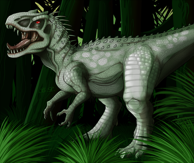 Indominus rex
art by cultmastersleet
Keywords: jurassic_world;dinosaur;theropod;indominus_rex;feral;female;solo;non-adult;cultmastersleet