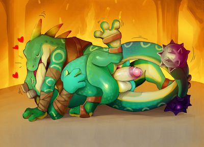 Legend of Zelda Lizalfos 3
art by daftpatriot
Keywords: videogame;legend_of_zelda;lizard;lizalfos;male;anthro;M/M;penis;cowgirl;suggestive;daftpatriot