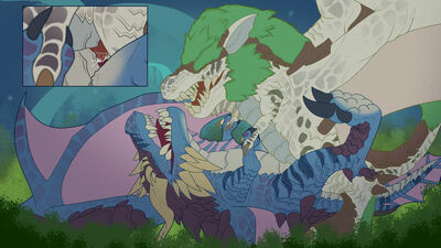 Buri x Suzska
art by dahurgthedragon
Keywords: videogame;world_of_warcraft;protodrake;dragon;dragoness;male;female;feral;M/F;penis;missionary;cloacal_penetration;closeup;spooge;dahurgthedragon