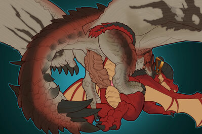 Rathalos Mounting
art by dahurg_the_dragon
Keywords: videogame;monster_hunter;rathalos;dragon;dragoness;male;female;feral;M/F;penis;from_behind;cloacal_penetration;dahurgthedragon