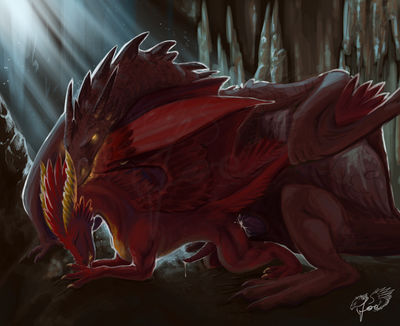 Oh, Smaug! (color)
art by damoni
Keywords: lord_of_the_rings;lotr;smaug;dragon;wyvern;feral;male;M/M;penis;anal;spooge;damoni