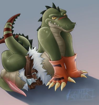Dandy from Legendz
art by kahmari
Keywords: anime;legendz;crocodilian;alligator;dandy;male;anthro;solo;penis;kahmari