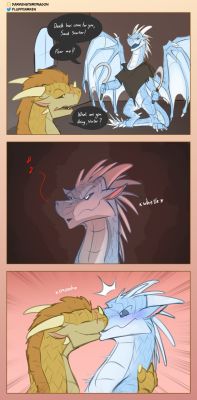 Death Whistle (Wings_of_Fire)
art by darkenstardragon
Keywords: comic;wings_of_fire;icewing;sandwing;qibli;winter;dragon;male;feral;M/M;suggestive;humor;darkenstardragon