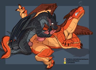 Mudwing Studies (Wings_of_Fire)
art by darkenstardragon
Keywords: wings_of_fire;nightwing;mudwing;starflight;clay;dragon;male;feral;M/M;penis;oral;anal;missionary;masturbation;darkenstardragon