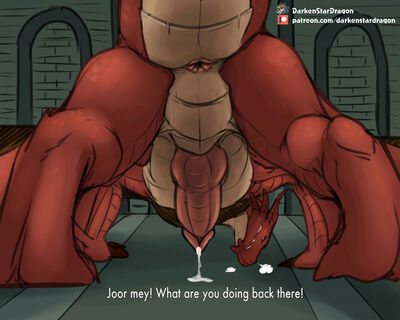 Odahviing
art by darkenstardragon
Keywords: videogame;skyrim;odahviing;dragon;wyvern;male;feral;solo;bondage;penis;suggestive;humor;spooge;darkenstardragon