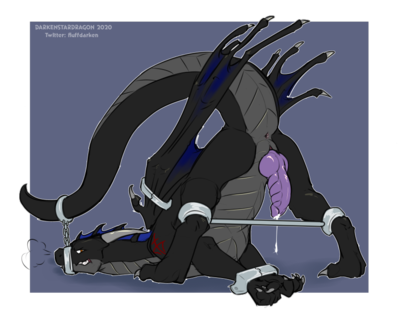 Shadow Bound
art by darkenstardragon
Keywords: dragon;male;feral;solo;bondage;penis;presenting;spooge;darkenstardragon