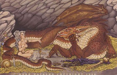 Strip Poker
art by dark_natasha
Keywords: beast;dragon;male;feral;human;woman;female;M/F;suggestive;humor;hoard;dark_natasha