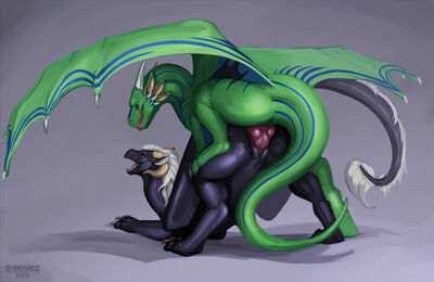 Dracix and Orthas
art by deanosaior
Keywords: dragon;dragoness;male;female;feral;M/F;penis;from_behind;vaginal_penetration;deanosaior