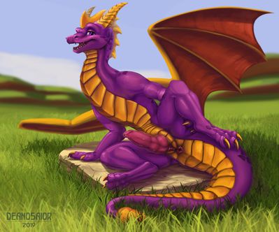 Spyro
art by deanosaior
Keywords: videogame;spyro_the_dragon;dragon;spyro;male;anthro;solo;penis;deanosaior