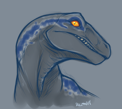 Blue
art by deezmo
Keywords: jurassic_world;dinosaur;theropod;raptor;deinonychus;blue;female;feral;solo;non-adult;deezmo