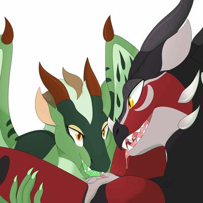 Lady Lunch (Wings_of_Fire)
art by 
Keywords: wings_of_fire;skywing;dragoness;female;feral;lesbian;oral;vagina;dekucube