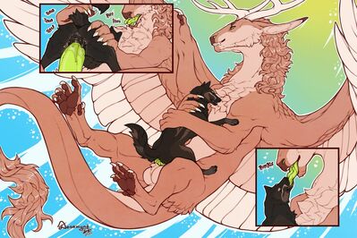 In Flight (extras)
art by deormynd
Keywords: dragon;furry;canine;dog;male;female;feral;M/F;penis;cowgirl;vaginal_penetration;closeup;spooge;deormynd