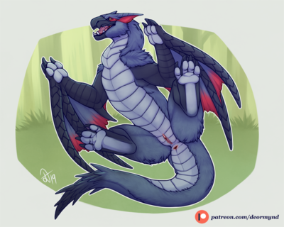 Nargacuga Female
art by deormynd
Keywords: videogame;monster_hunter;dragoness;wyvern;nargacuga;female;feral;solo;vagina;deormynd