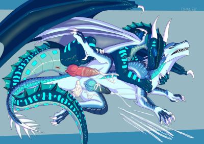 Blizzard Spooned Messy (Wings_of_Fire)
art by dhalek
Keywords: wings_of_fire;icewing;seawing;dragon;male;feral;M/M;penis;spoons;anal;ejaculation;spooge;dhalek