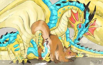 Rainwing Mounts A Fox (Wings_of_Fire)
art by diamondbackdrake
Keywords: wings_of_fire;rainwing;dragon;furry;canine;fox;male;female;feral;M/F;penis;from_behind;vaginal_penetration;spooge;diamondbackdrake