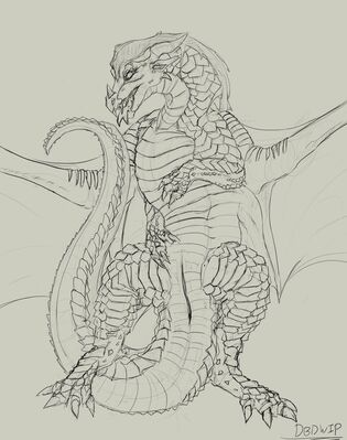 Sunny (Wings_of_Fire)
art by diamondbackdrake
Keywords: wings_of_fire;sandwing;nightwing;hybrid;sunny;dragoness;female;feral;solo;vagina;diamondbackdrake