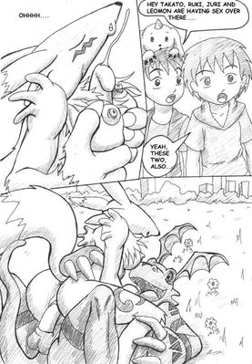 Digimon Reunion
unknown artist
Keywords: anime;digimon;dragon;furry;canine;fox;renamon;guilmon;male;female;anthro;breasts;M/F;penis;tittyfuck;cowgirl;vaginal_penetration;spooge