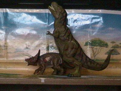Dino Figurine Pose 2
unknown creator
Keywords: dinosaur;ceratopsid;triceratops;theropod;tyrannosaurus_rex;trex;male;female;anthro;M/F;from_behind;humor