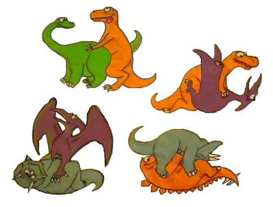 Dino Orgy
unknown artist
Keywords: comic;dinosaur;theropod;tyrannosaurus_rex;trex;pterodactyl;sauropod;ceratopsid;triceratops;stegosaurus;male;female;feral;anthro;M/F;orgy;skeleton;from_behind;missionary;cowgirl;69;oral;humor