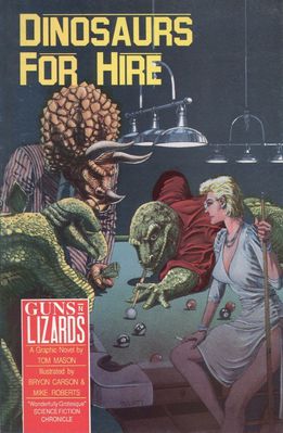 Dinosaurs For Hire cover
comic by tom_mason
Keywords: comic;dinosaur;theropod;tyrannosaurus_rex;trex;ceratopsid;triceratops;stegosaurus;anthro;human;solo;non-adult;humor