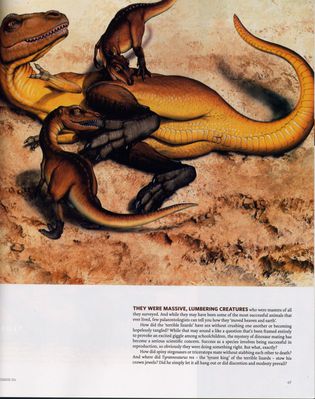 Tyrannosaurus sex 2
article by Carmelo Amalfi
Keywords: dinosaur;theropod;tyrannosaurus_rex;trex;feral;article;cosmos;magazine;carmelo_amalfi