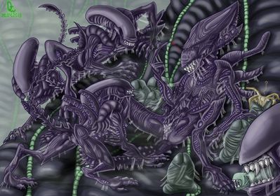 Xenomorphs Mating Season
art by dirty-wolf
Keywords: alien;xenomorph;anthro;M/F;orgy;male;female;penis;vagina;spread;suggestive;spooge;dirty-wolf