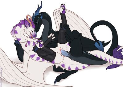 Hold The Leg
art by dirtyfox911911
Keywords: dragon;dragoness;male;female;feral;M/F;penis;spoons;vaginal_penetration;dirtyfox911911