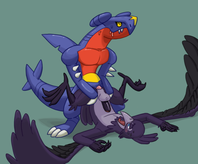 Pokemon Training
art by diskwuzting
Keywords: anime;pokemon;dragon;wyvern;avian;bird;garchomp;male;anthro;M/M;penis;missionary;anal;diskwuzting