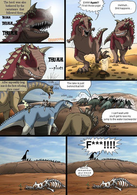 Disney Dinosaur 4
art by isismasshiro
Keywords: comic;disney_dinosaur;dinosaur;hadrosaur;iguanodon;theropod;carnotaurus;aladar;male;female;feral;non-adult;isismasshiro