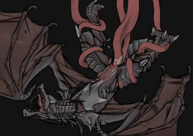 Alduin Bound
art by dmatrix0
Keywords: videogame;skyrim;dragon;wyvern;alduin;male;feral;solo;tentacles;anal;spooge;dmatrix0