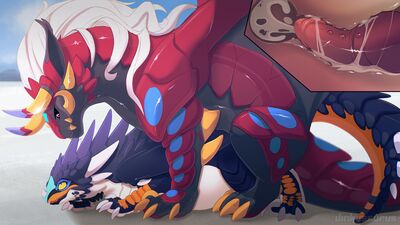 DNK and Handrake Mating
art by dnk-anais
Keywords: dragon;dragoness;male;female;feral;M/F;penis;from_behind;vaginal_penetration;internal;ejaculation;spooge;dnk-anais