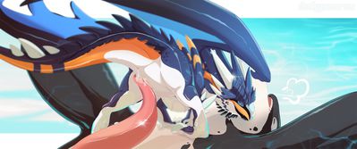 DNK Rides an Orca
art by dnk-anais
Keywords: dragoness;furry;cetacean;orca;male;female;feral;M/F;penis;vagina;cowgirl;suggestive;spooge;dnk-anais