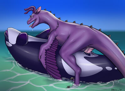 Dragon and Orca Mating
art by dolorcin
Keywords: dragon;furry;cetacean;orca;male;female;feral;M/F;penis;missionary;vaginal_penetration;spooge;dolorcin