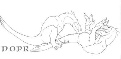 Raptors Mating 4
art by dopr
Keywords: dinosaur;theropod;raptor;deinonychus;male;female;feral;M/F;oral;dopr