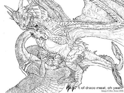 Draco Fucks Saphira
art by docsonar
Keywords: eragon;saphira;dragonheart;draco;dragon;dragoness;male;female;feral;M/F;penis;missionary;vaginal_penetration;docsonar