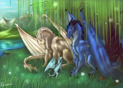Family
art by dracondra
Keywords: dragon;dragoness;male;female;hatchlng;feral;non-adult;dracondra