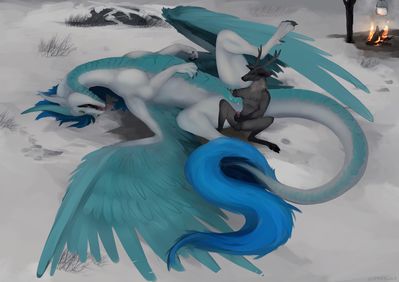 Itaris and Elk
art by dradgien
Keywords: dragoness;female;feral;furry;cervine;elk;male;anthro;M/F;penis;fisting;vaginal_penetration;masturbation;spooge;dradgien