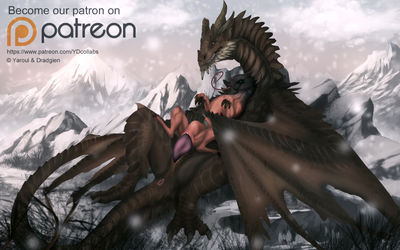 Paarthurnax and a Skag Having Sex
art by dradgien and yaroul
Keywords: videogame;borderlands;skyrim;dragon;wyvern;skag;paarthurnax;male;female;feral;M/F;penis;reverse_cowgirl;vaginal_penetration;dradgien;yaroul