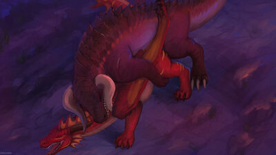 Blood and Lust 6
art by dradmon
Keywords: dragon;dragoness;male;female;feral;M/F;from_behind;suggestive;dradmon